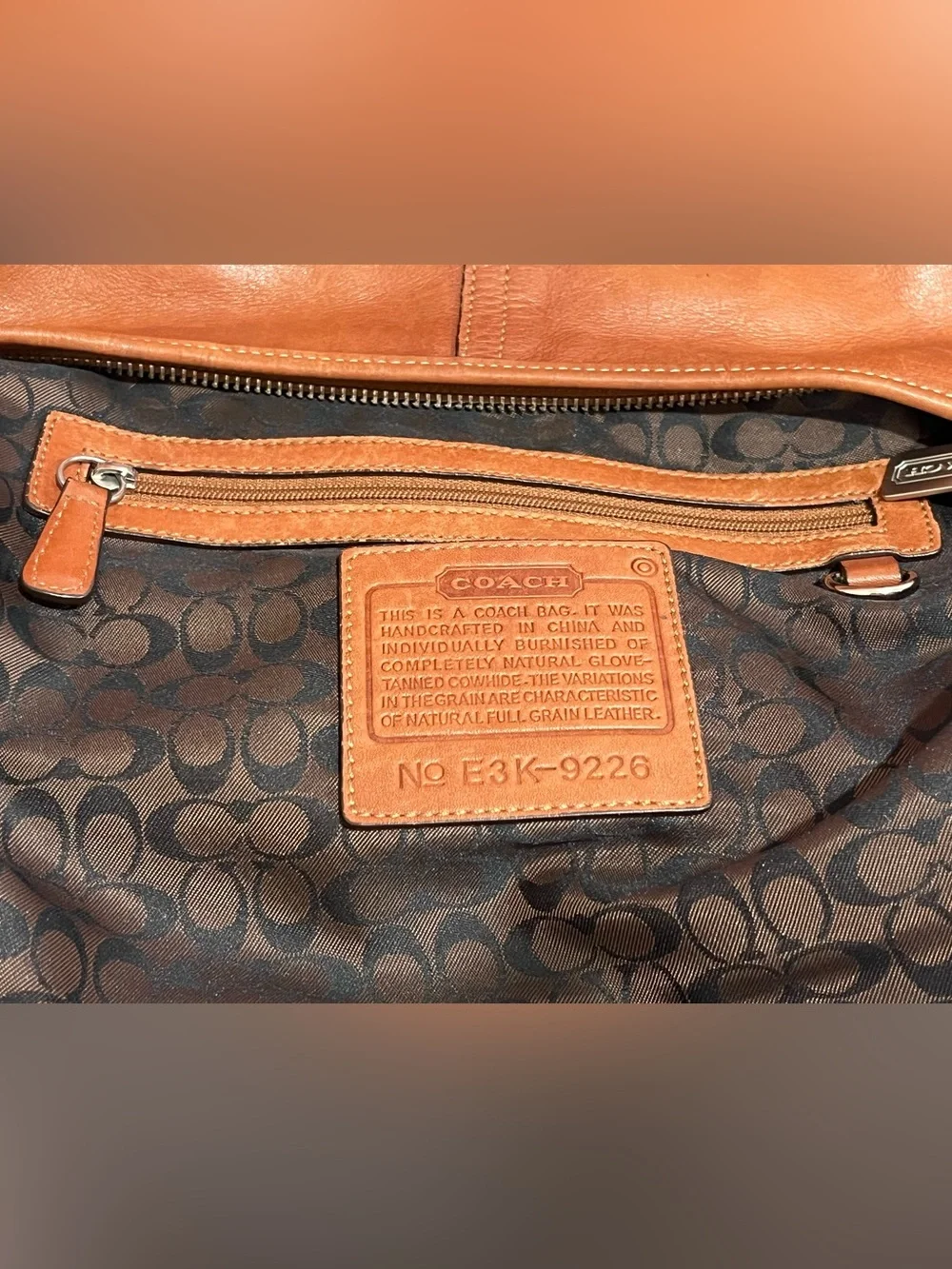 COACH Vintage Ergo British Tan Leather Hobo Shoulder Bag 9226 VGC! HTF! 💎💎